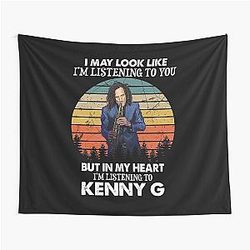 I May Look Like I'm Listening To Kenny G Vintage Tapestry
