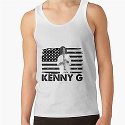 Retro American Flag Tank Top - Kenny G Music Gift
