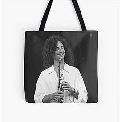 Kenny G BW Photograph All Over Print Tote Bag