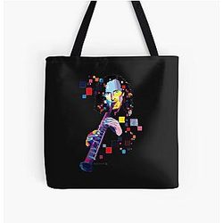 Kenny G Colorful All Over Print Tote Bag