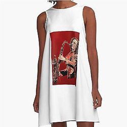 Kenny G saxophone A Line Dress