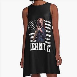 Distressed American Flag Music Legend A-Line Dress
