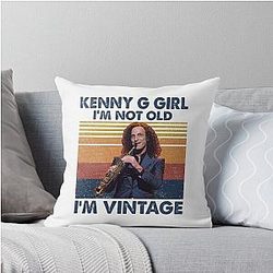 Retro Girl I'm Not Vintage Throw Pillow