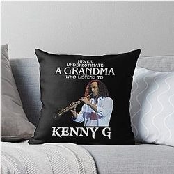 Vintage Throw Pillow for the Woman Who Listens to Kenny G