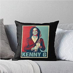 Retro Hope Style Kenny G Throw Pillow