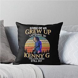 Some Us Grew Up Listening To Kenny G The Cool Ones Do Vintage Throw Pillow