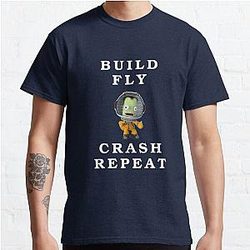 Costruisci ripetizione di Crash Volsh Kerbal Space Program T-shirt classica per bambini