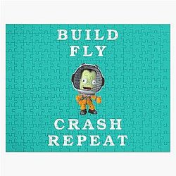 Build Fly Crash Repeat Jigsaw Puzzle - Kerbal Space Program Kids Cartoon