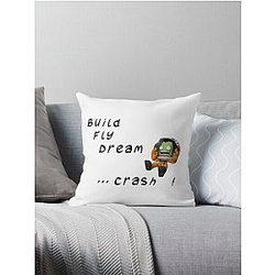 Kerbals Throw Pillow - Build Fly Dream Crash - Kerbal Space Program