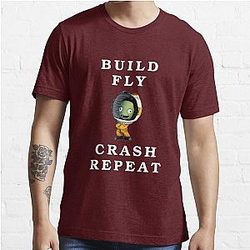 Costruisci ripetizione di Crash Volsh Kerbal Space Program Kerbals T-Shirt essenziale
