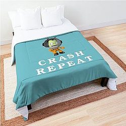 Build Fly Crash Repeat Comforter - Kerbal Space Program Kids Cartoon