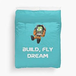 Build Fly Dream Crash Duvet Cover - Kerbal Space Program Kids Cartoon