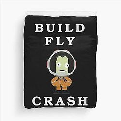 Build Fly Crash Repeat - Kerbal Space Program Duvet Cover