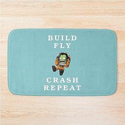 Build Fly Crash Repeat Bath Mat - Kerbal Space Program