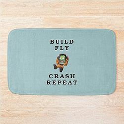 Build Fly Crash Repeat - Kerbal Space Program Kerbals Bath Mat