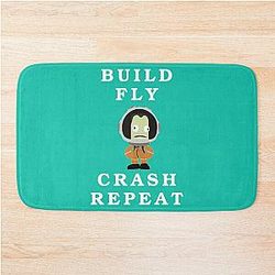 Build Fly Crash Repeat - Kerbal Space Program Kerbals Bath Mat