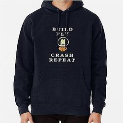Costruisci ripetizione di Crash Volsh Kerbal Space Program Kerbals Pullover Hoodie