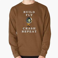 Costruisci Fly Crash Ripetere Pullover Felpa - Kerbal Space Program