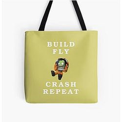 Build Fly Crash Repeat Kerbal Space Program Kerbals All Over Print Tote Bag
