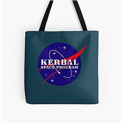 Kerbal Space Program Insignia Colored All Over Print Tote Bag