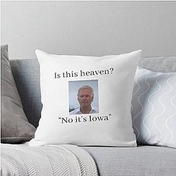 Is this heaven? No its Iowa Kevin Costner Field of Dreams Throw Pillow