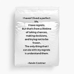 Kevin Costner On Life Duvet Cover