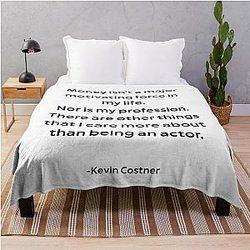 Kevin Costner Quote Blanket