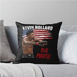 Kevin Holland Big Mouth Throw Pillow