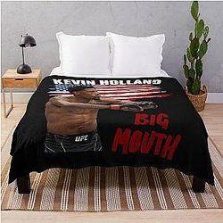 Kevin Holland Big Mouth Throw Blanket