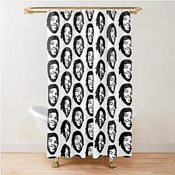 Kevin Holland Black Shower Curtain