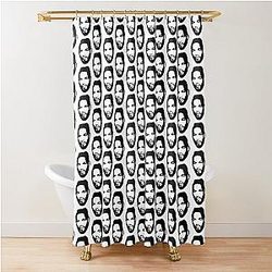 Kevin Lee Black Shower Curtain