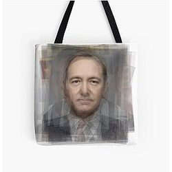Kevin Spacey Portrait All Over Print Tote Bag