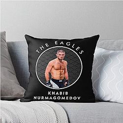 Khabib Nurmagomedov In Circle Throw Pillow