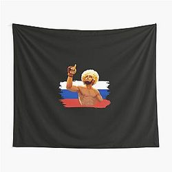 Khabib Nurmagomedov Russian Flag Tapestry