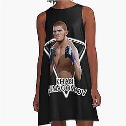 Khabib Nurmagomedov In A-Line Dress