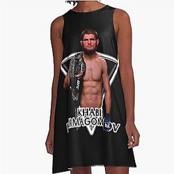 Khabib Nurmagomedov in A-line dress