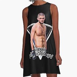 Khabib Nurmagomedov In A-Line Dress