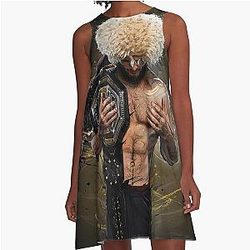 Khabib Nurmagomedov Wallpaper A-Line Dress