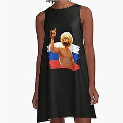 Khabib Nurmagomedov Russian A-Line Dress