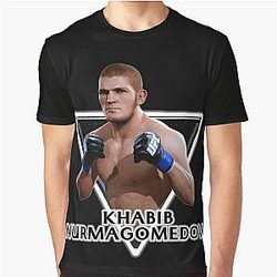Khabib Nurmagomedov In Graphic T-Shirt