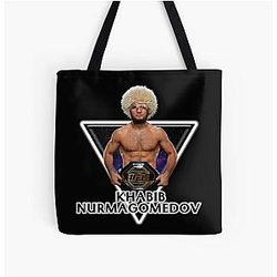 Khabib Nurmagomedov in All Over Print Tote Bag