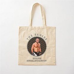 Khabib Nurmagomedov In Circle Cotton Tote Bag