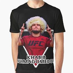 Khabib Nurmagomedov In Graphic T-Shirt