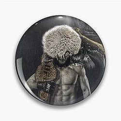 Khabib Nurmagomedov UFC Pin doesn't appear to have any duplicate words or weird characters.