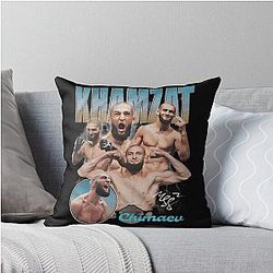 Khamzat Chimaev Throw Pillow