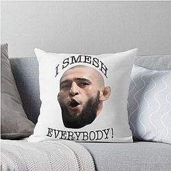 Khamzat Chimaev I Smesh Everybody Throw Pillow