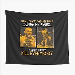 Khamzat Chimaev Smesh Machine Tapestry