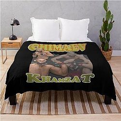 Khamzat Chimaev Smesh Bros Throw Blanket