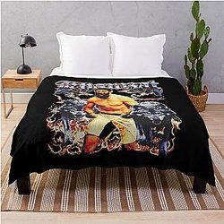 Khamzat Chimaev Born in War Throw Blanket