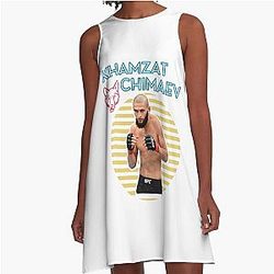 Khamzat Chimaev essential t shirt Khamzat Chimaev the wolf A-Line Dress